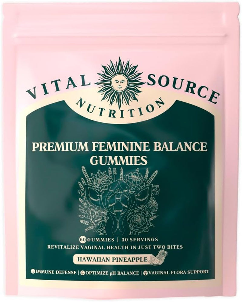 - Premium Feminine Balance Gummies - for Women’S Health & Wellness - Immune Support - Vegan, Gluten-Free - Hawaiian Pineapple - 60 Gummies - 30 Servings